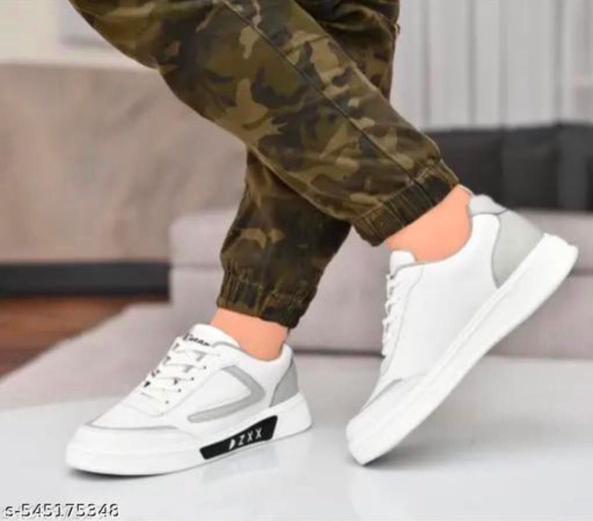 White casual sneakers