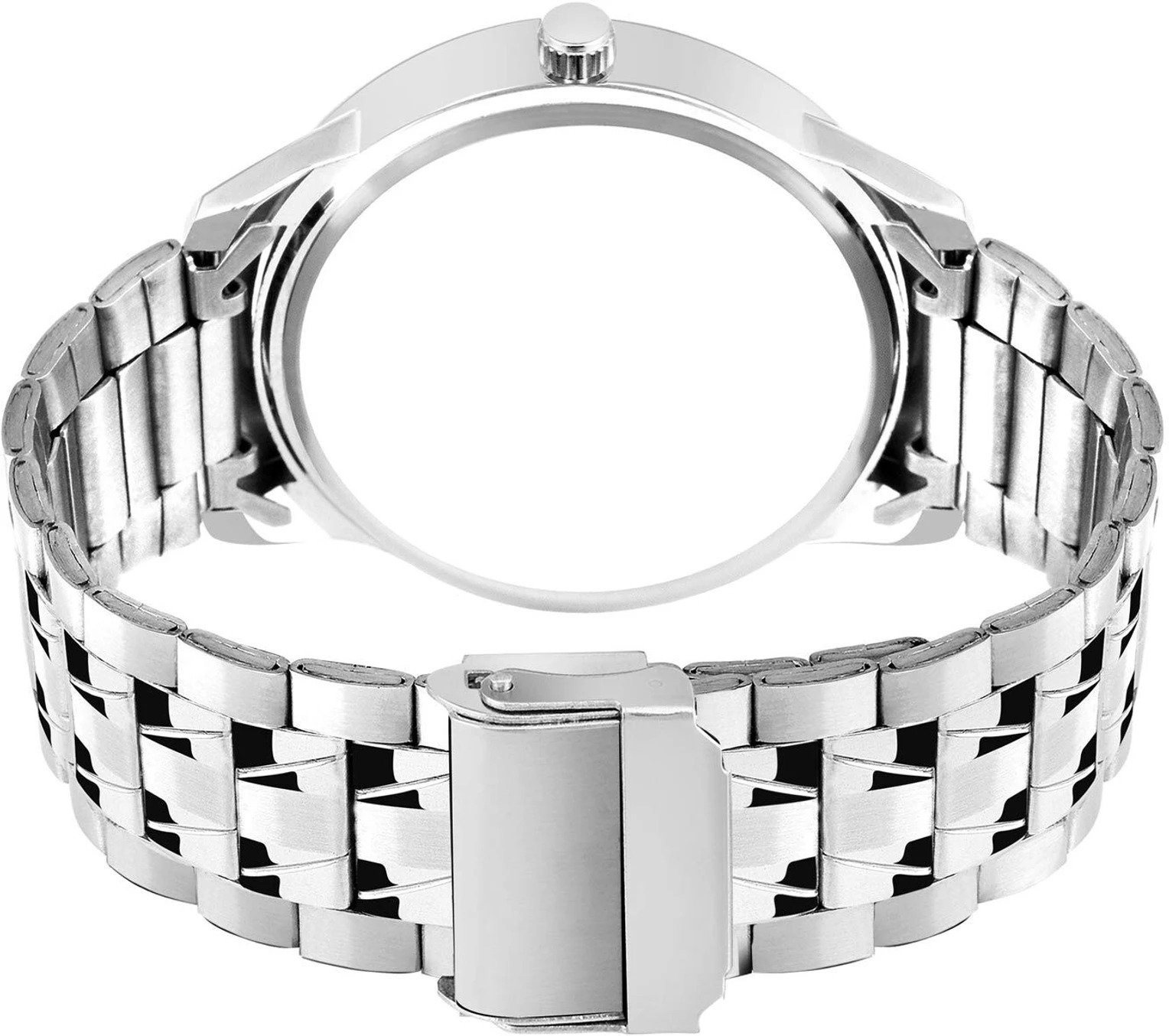 WANTON steel chain attractive white chrono analog watch