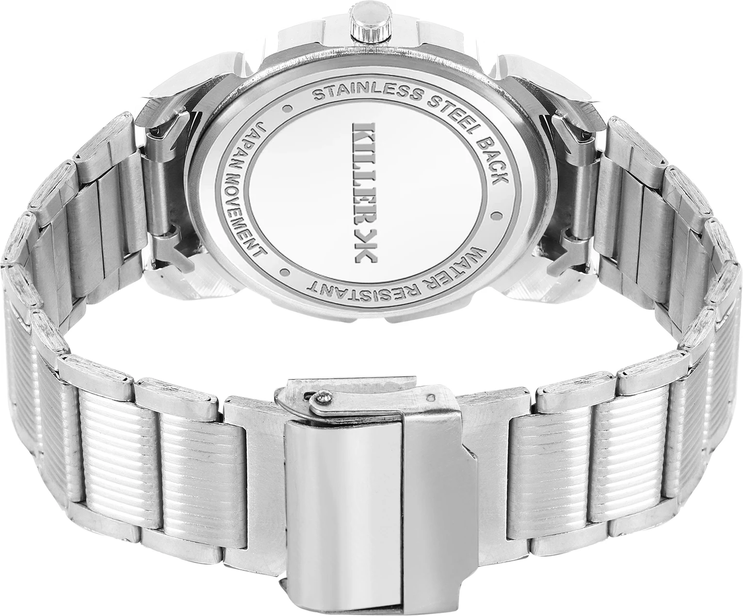 KILLER Premium Quality Round White Dial and Silver Chain foatch