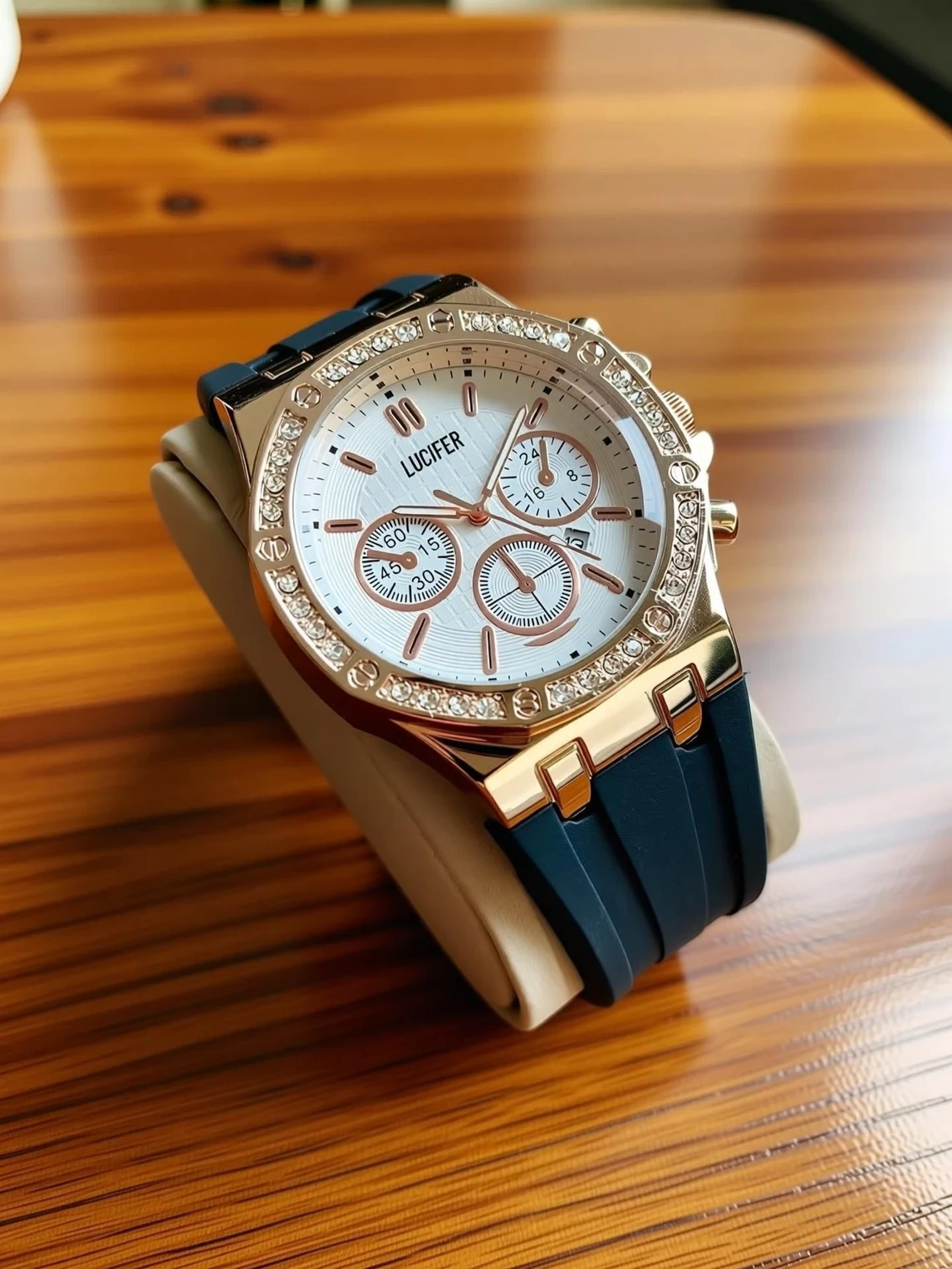 Lucifer Date Functioning Genuine Quality Softest Silicon Strap Quartz Analog Watch