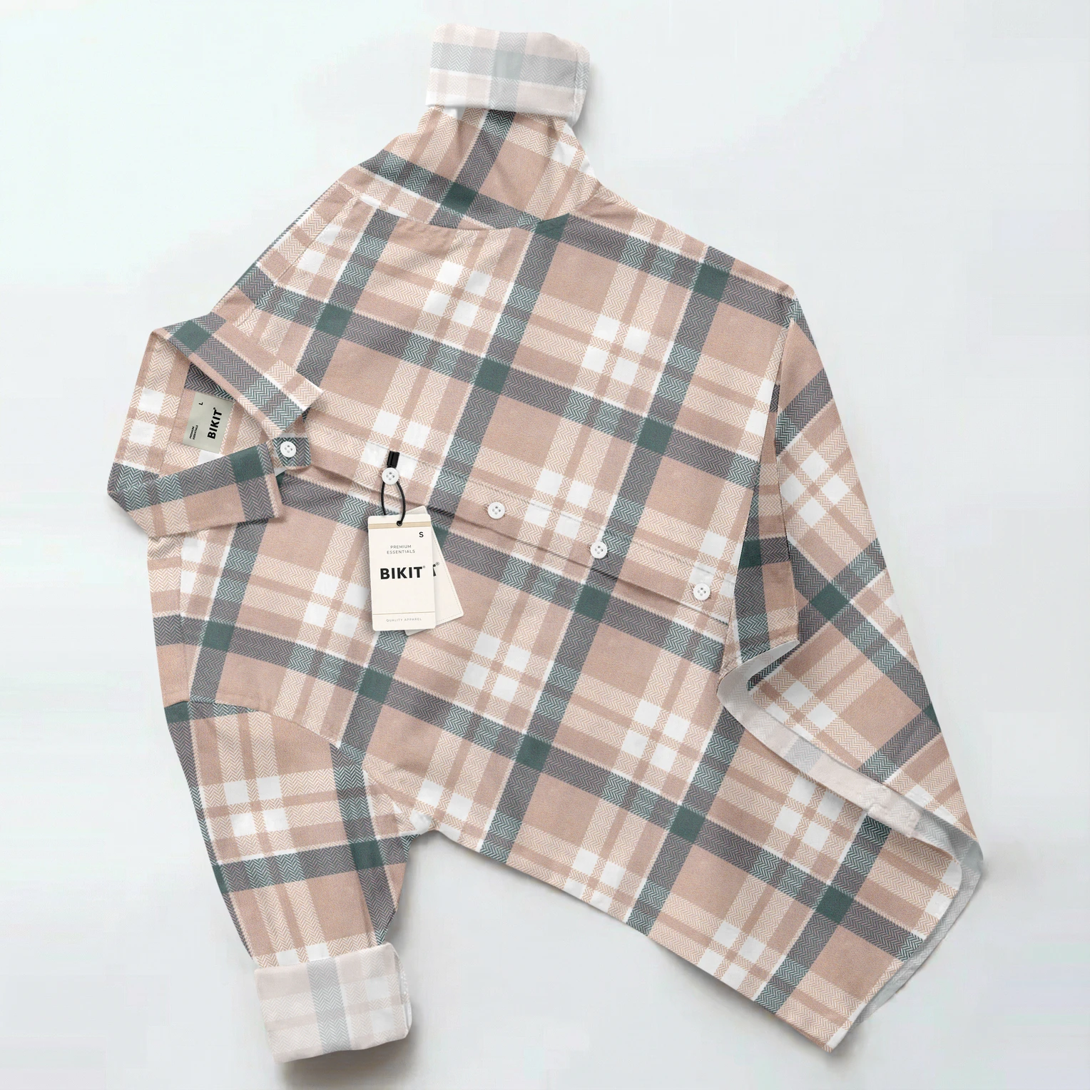 BIKIT Men Regular Fit Checkered Spread Collar Casual Shirt