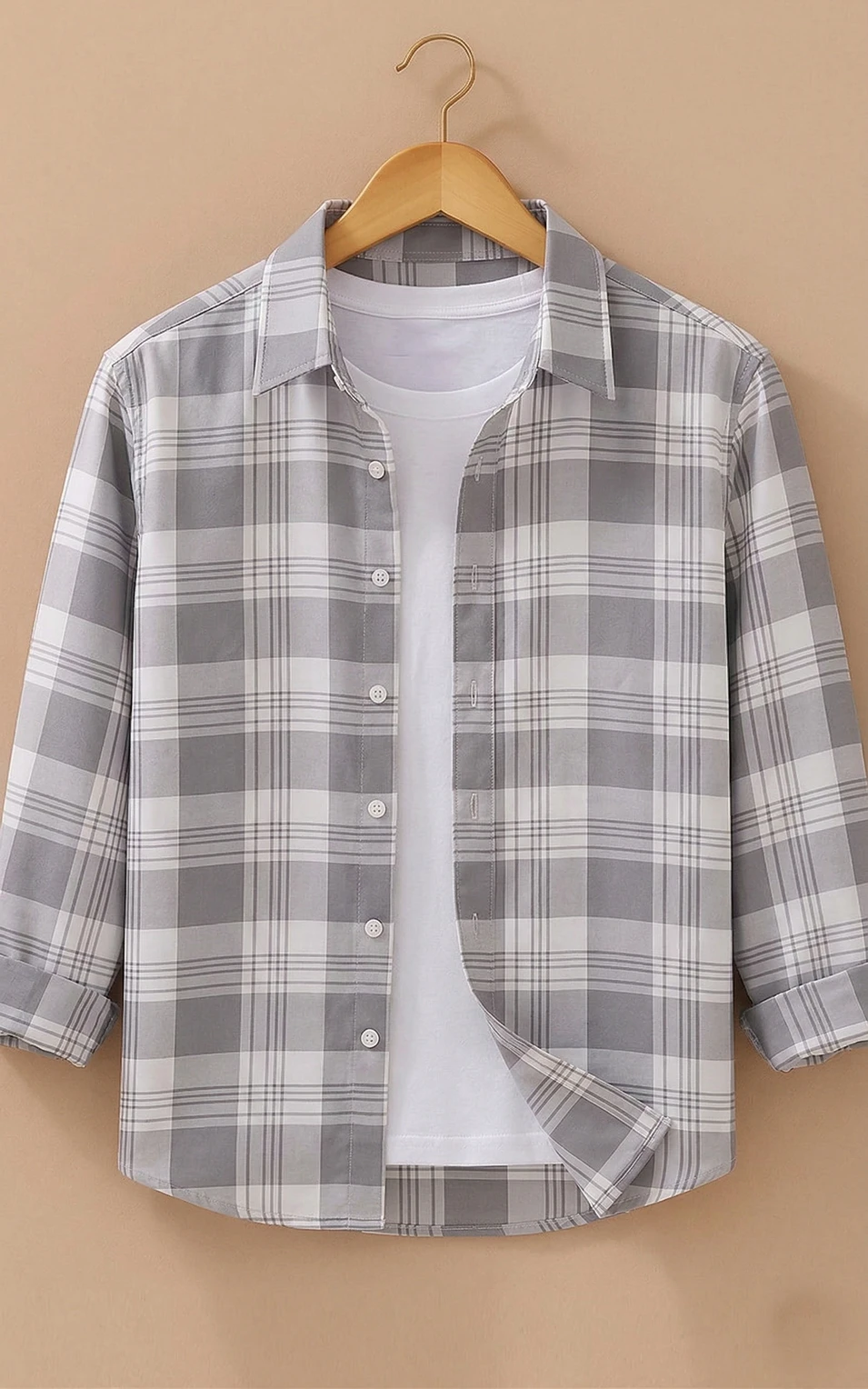SHIRTZONE Men Slim Fit Checkered Spread Collar Casual Shirt