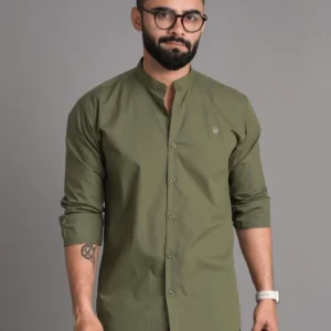 FUBAR Men Slim Fit Solid Spread Collar Casual Shirt